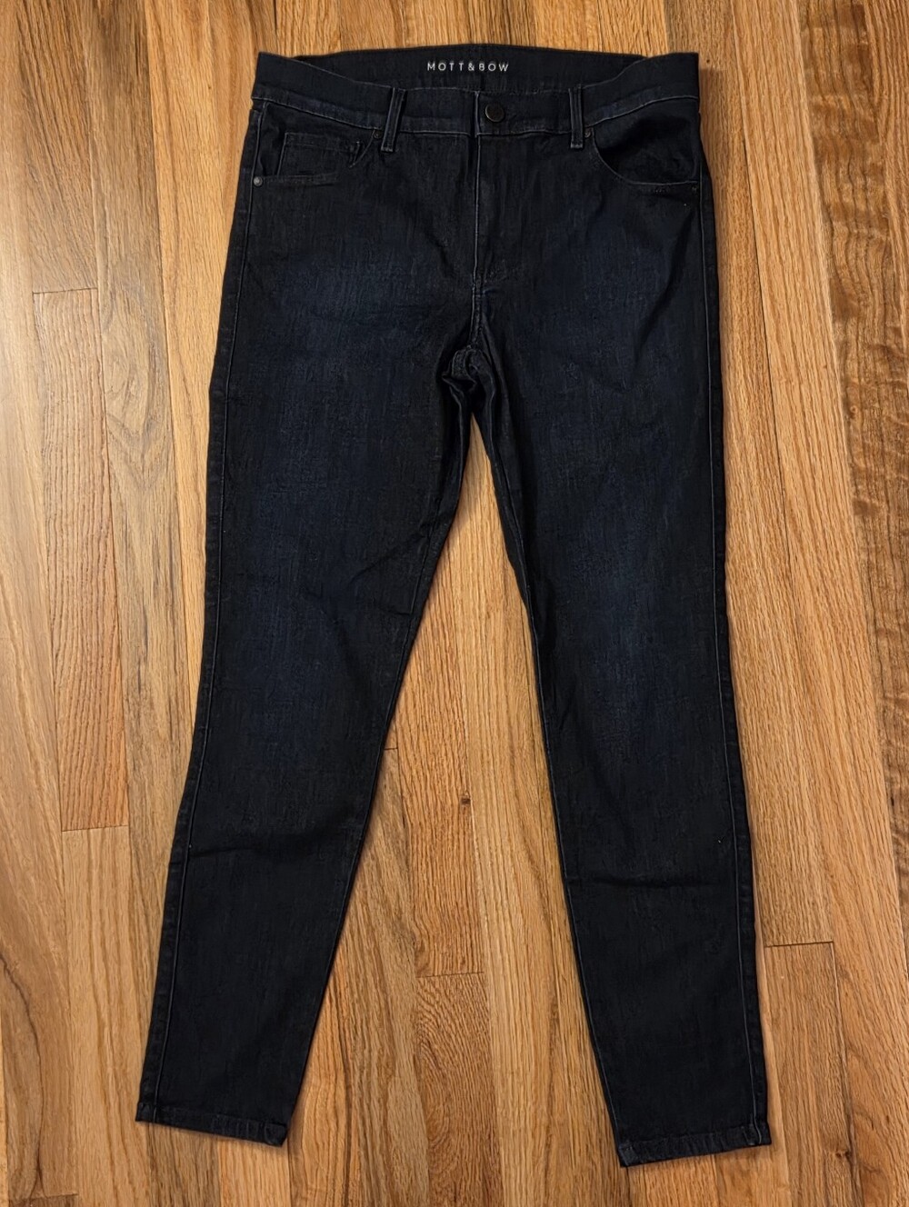 Mott & Bow Grove Mid-Rise Skinny Jeans 30x28 Dark Wash Premium Stretch